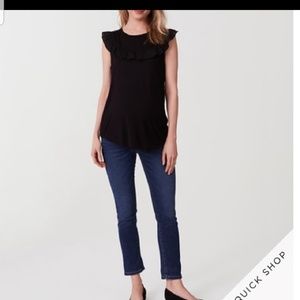 Loft crop maternity jeans